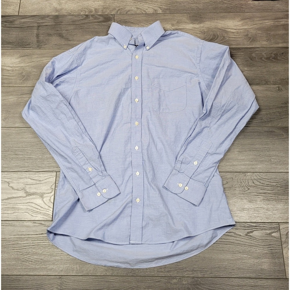 Club Room Regular Fit Performance Men's Button-down Shirt Size 16 1/2 36/37 Blue